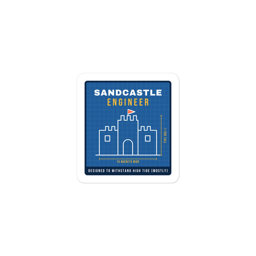 Sandcastle Engineer Sticker