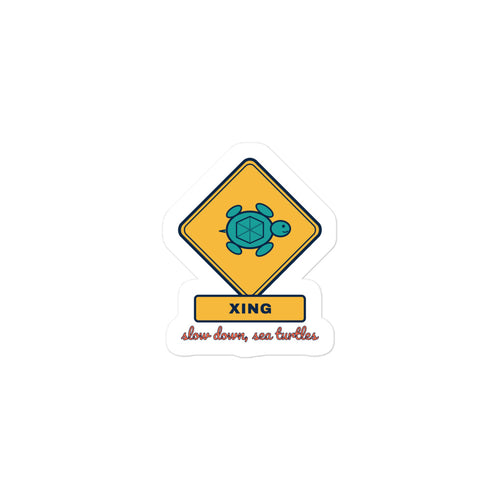 Sea Turtle Crossing Sticker