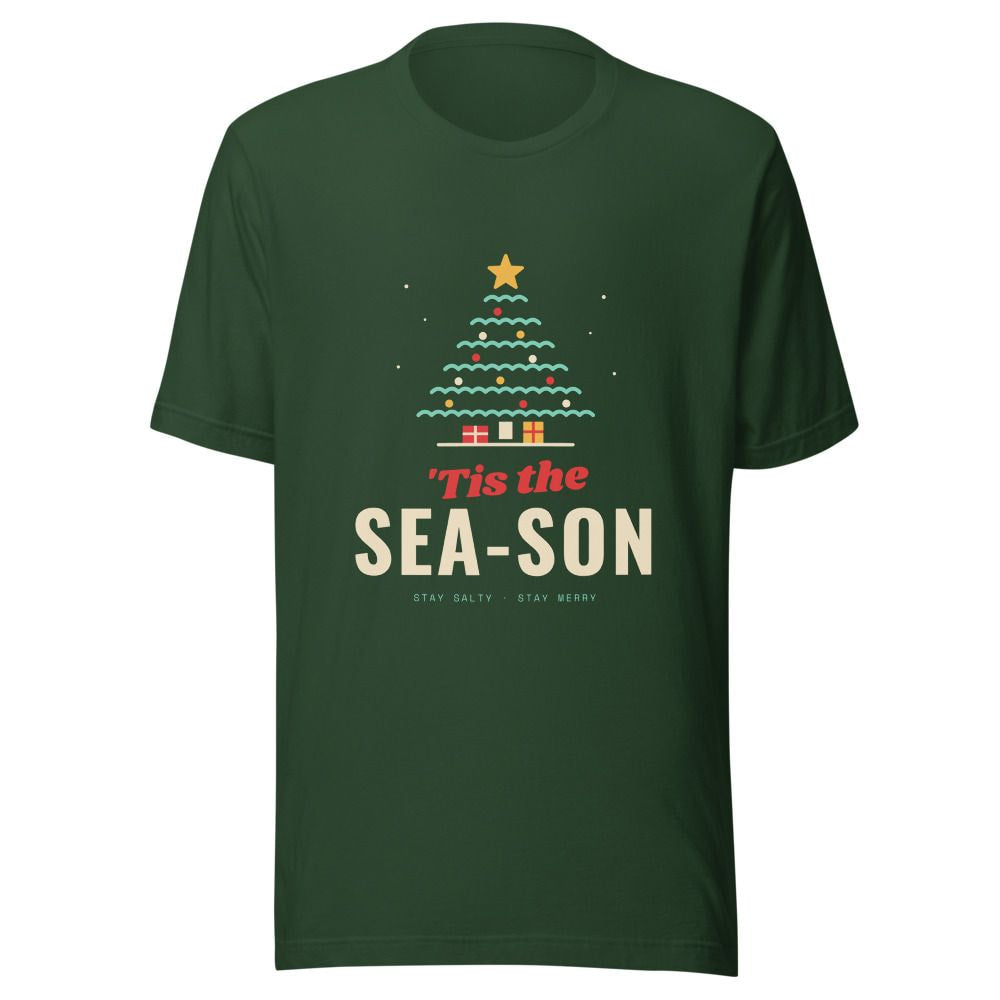 'Tis the Sea-son Christmas Tree T-Shirt - Forest