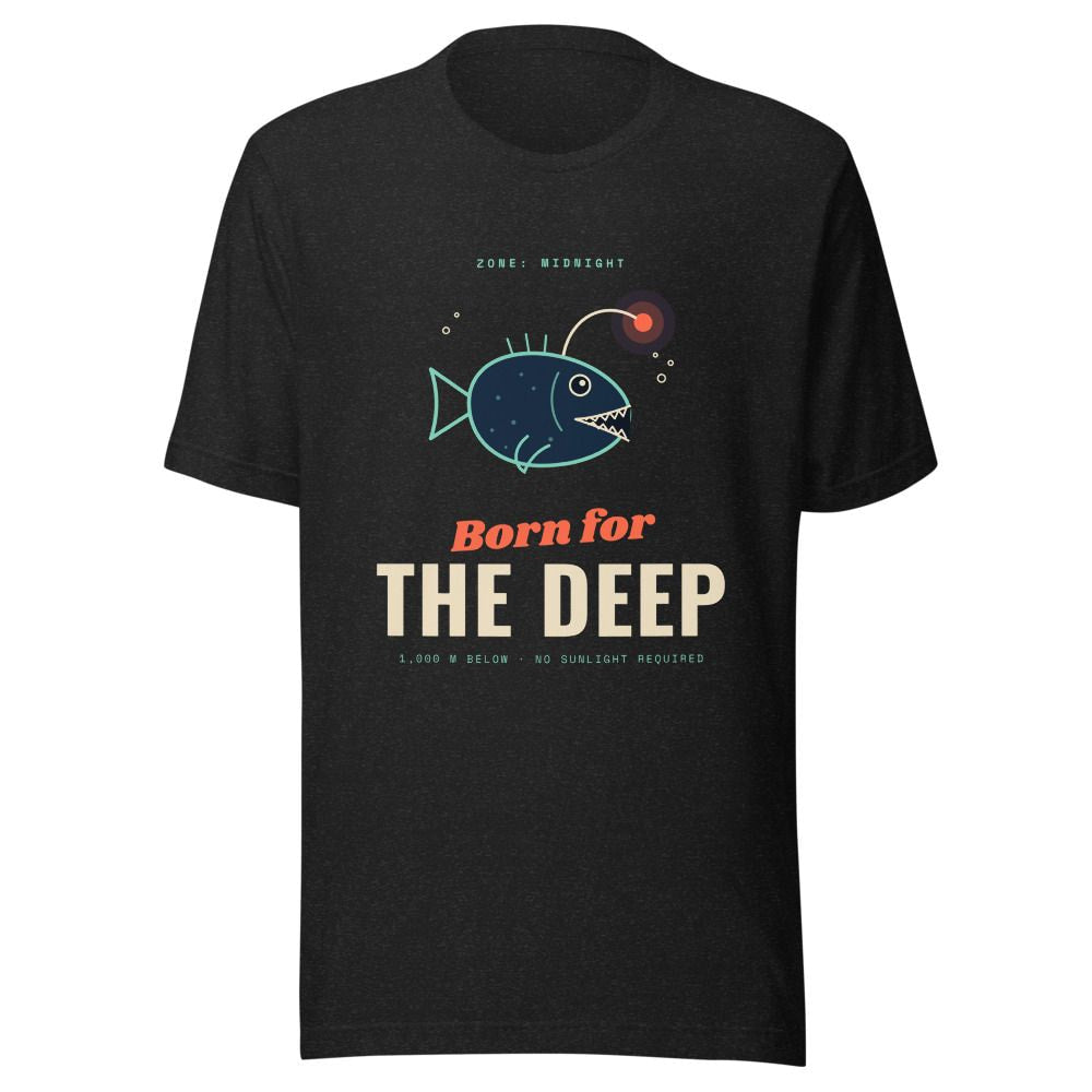 Born for the Deep Anglerfish T-Shirt - Black Heather