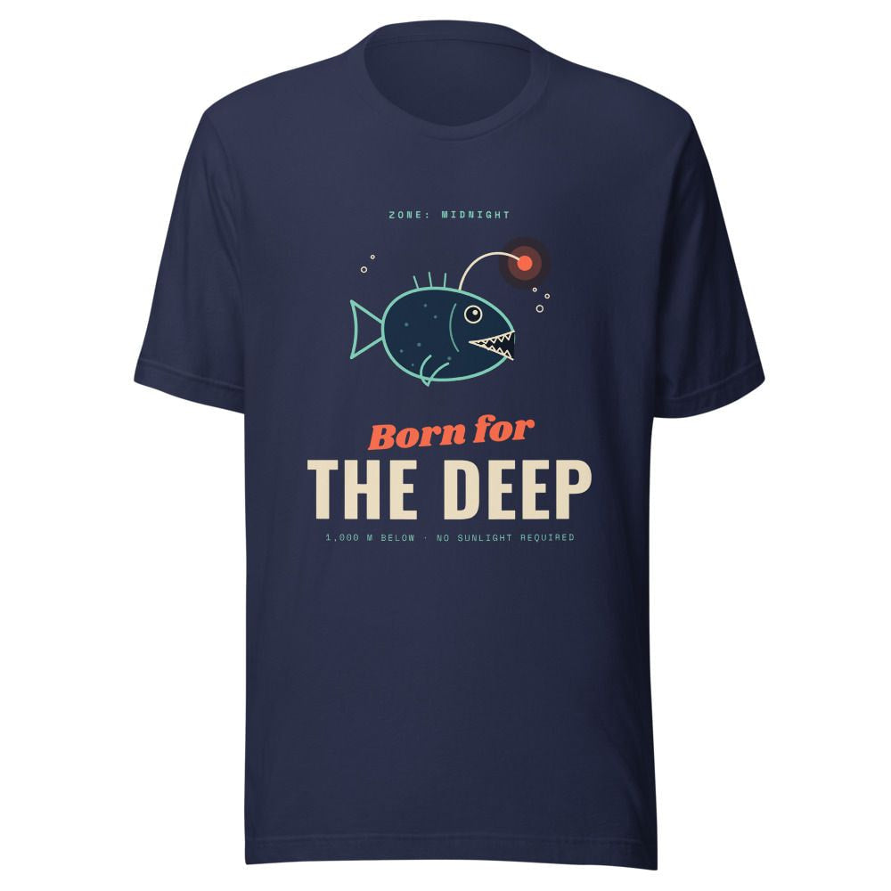 Born for the Deep Anglerfish T-Shirt - Navy