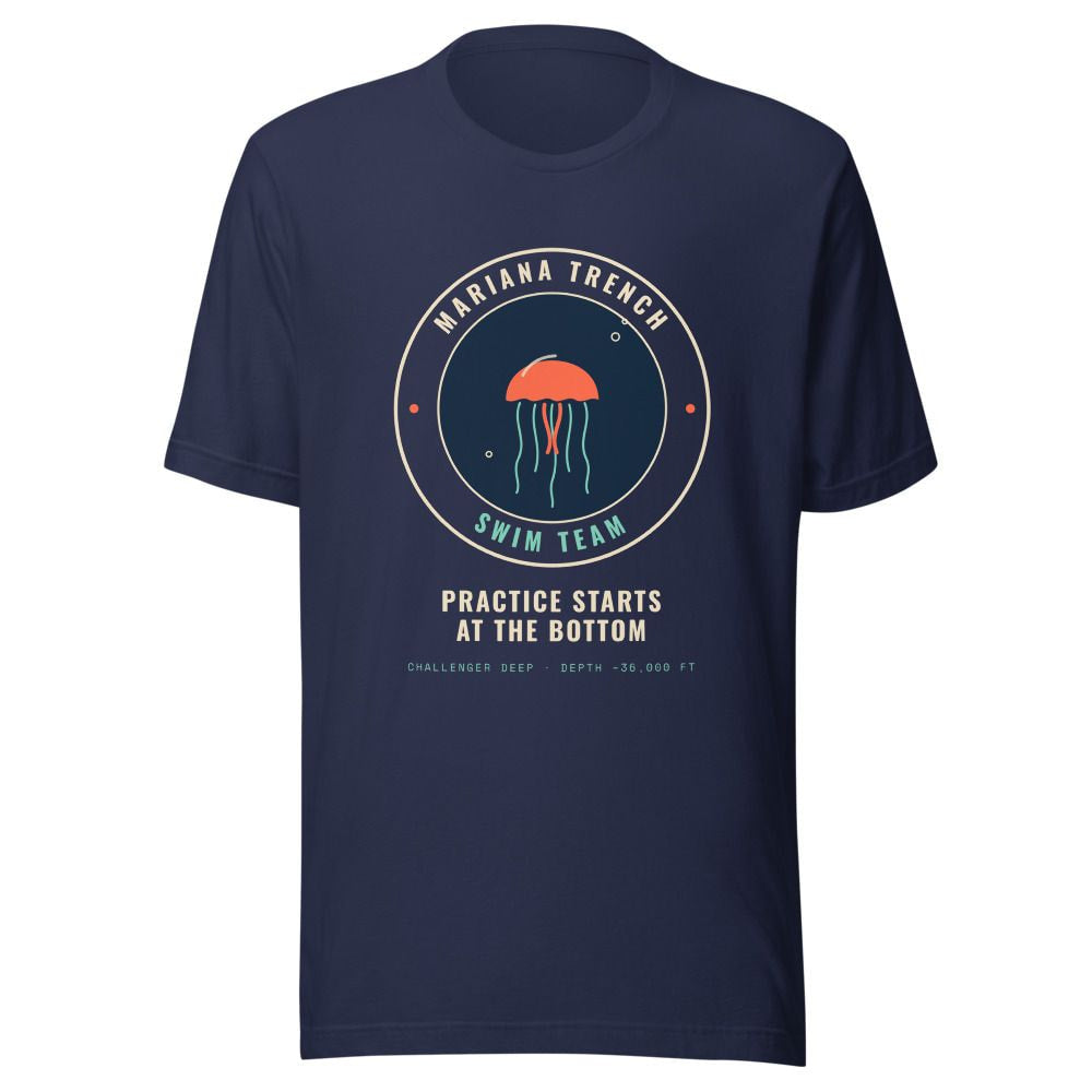 Mariana Trench Swim Team T-Shirt - Navy
