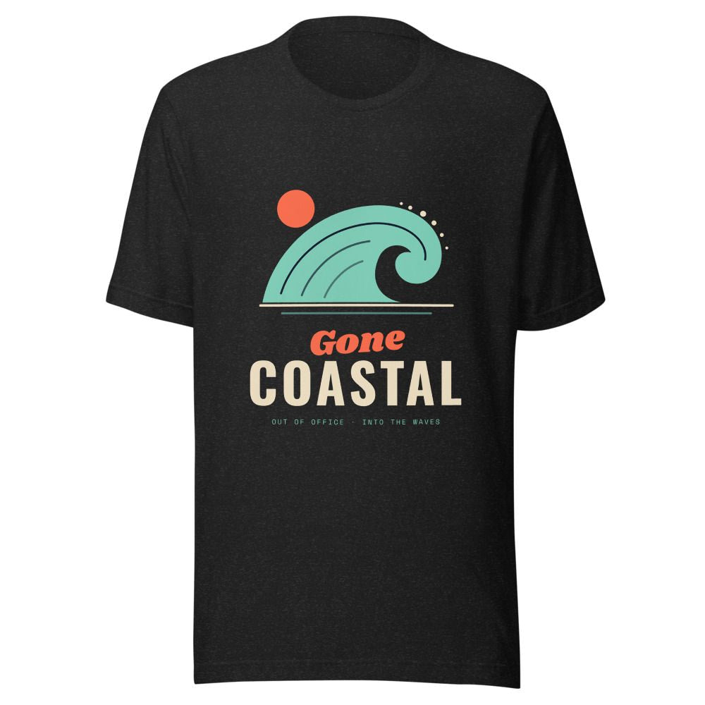 Gone Coastal Wave T-Shirt - Black Heather