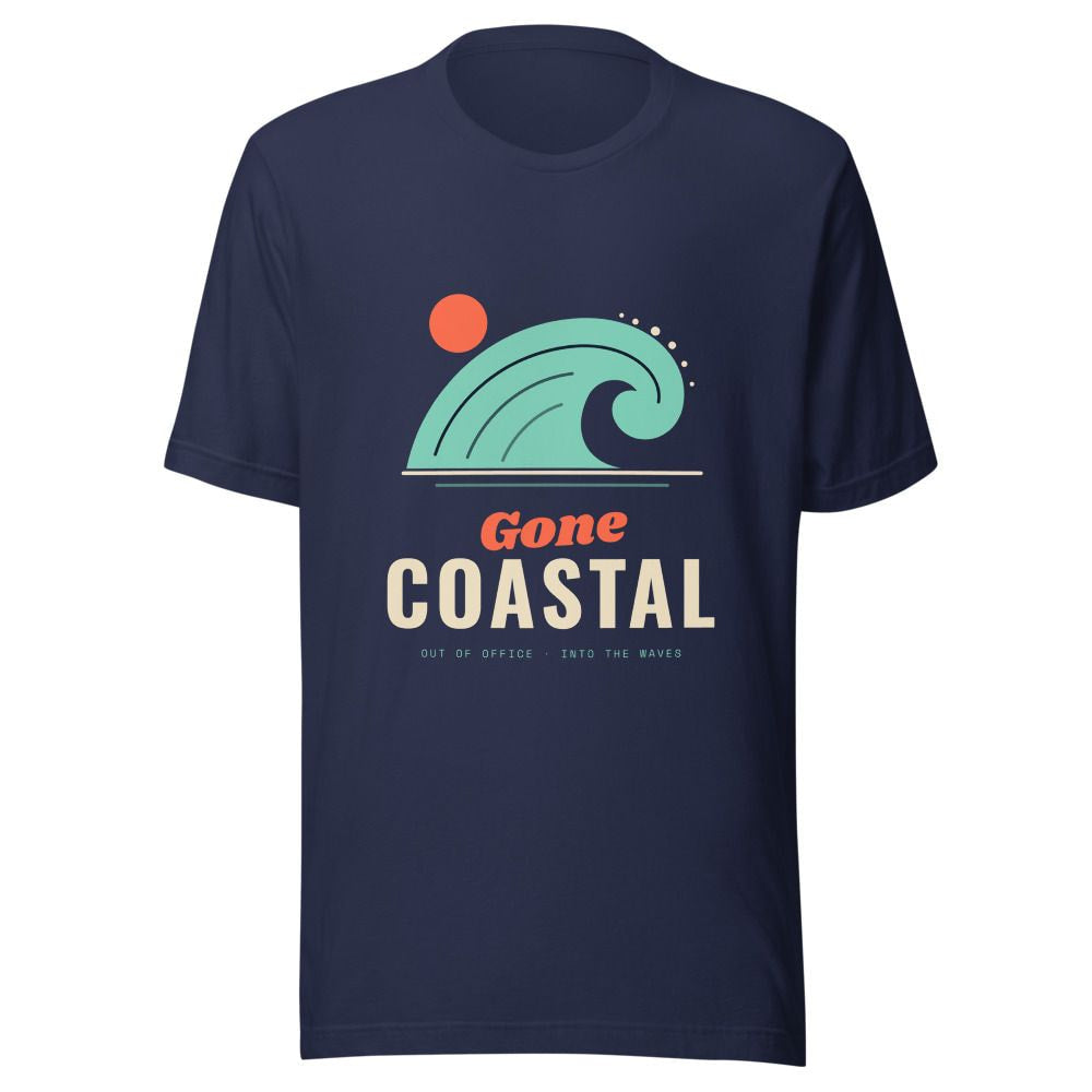 Gone Coastal Wave T-Shirt - Navy