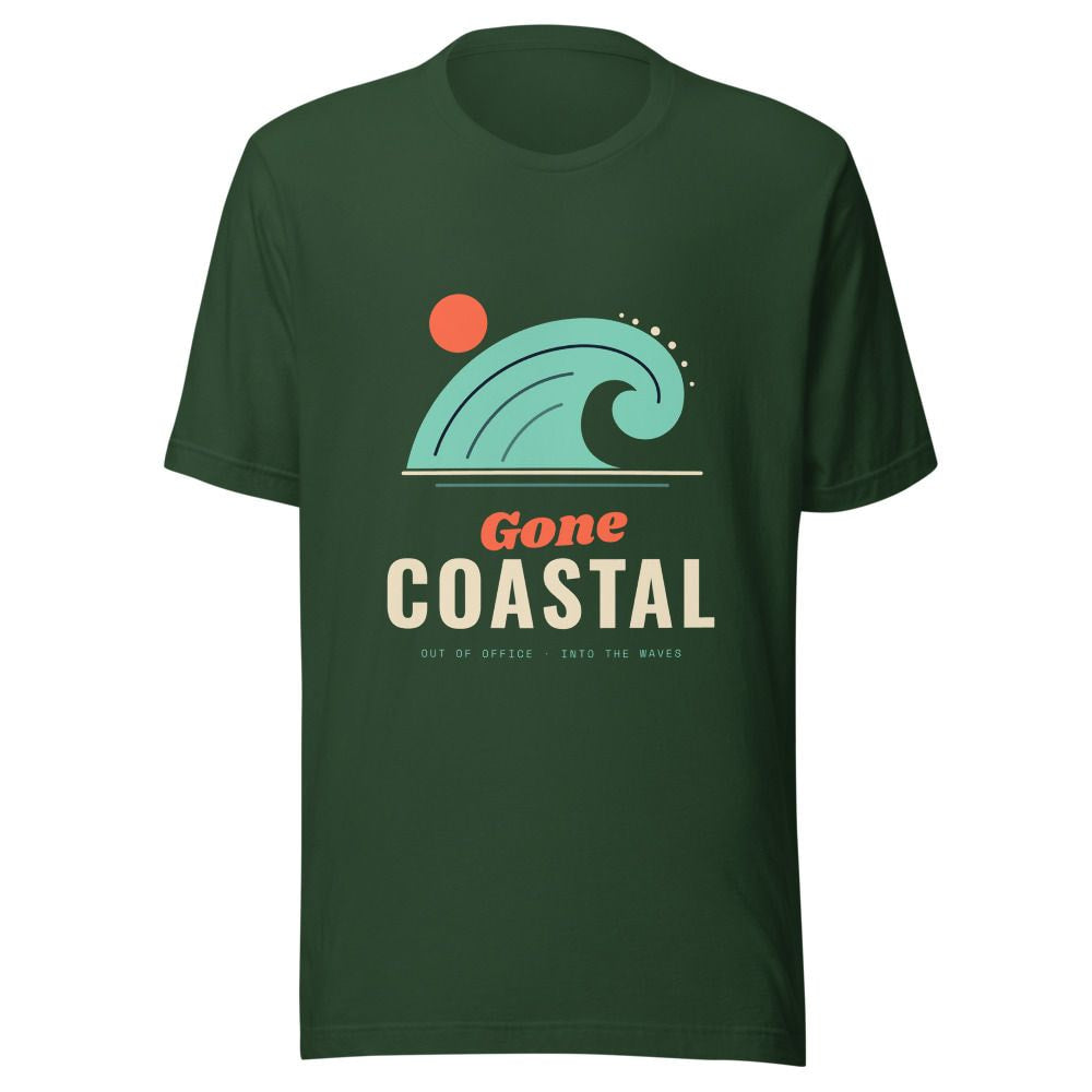 Gone Coastal Wave T-Shirt - Forest