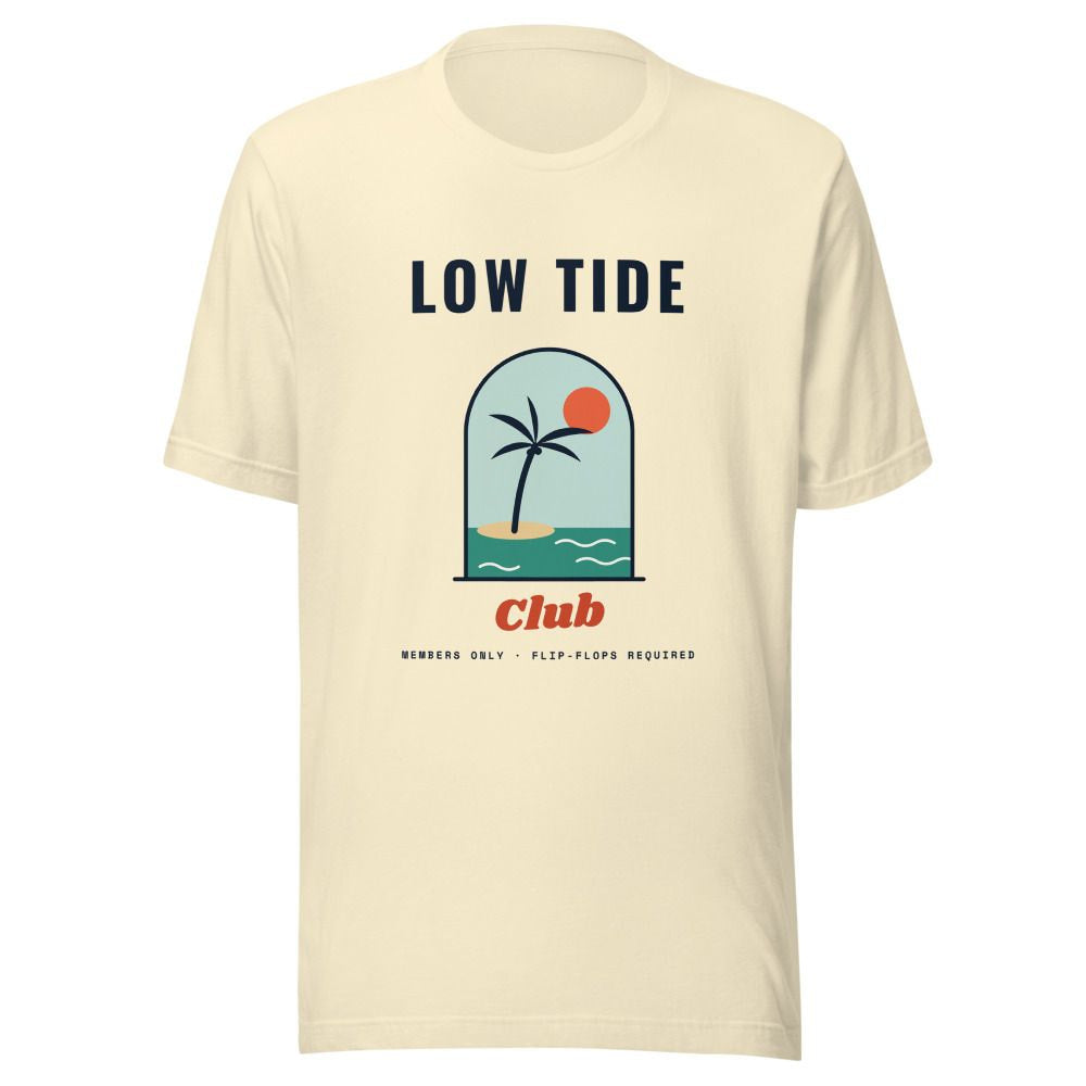 Low Tide Club Palm Tree T-Shirt - Natural