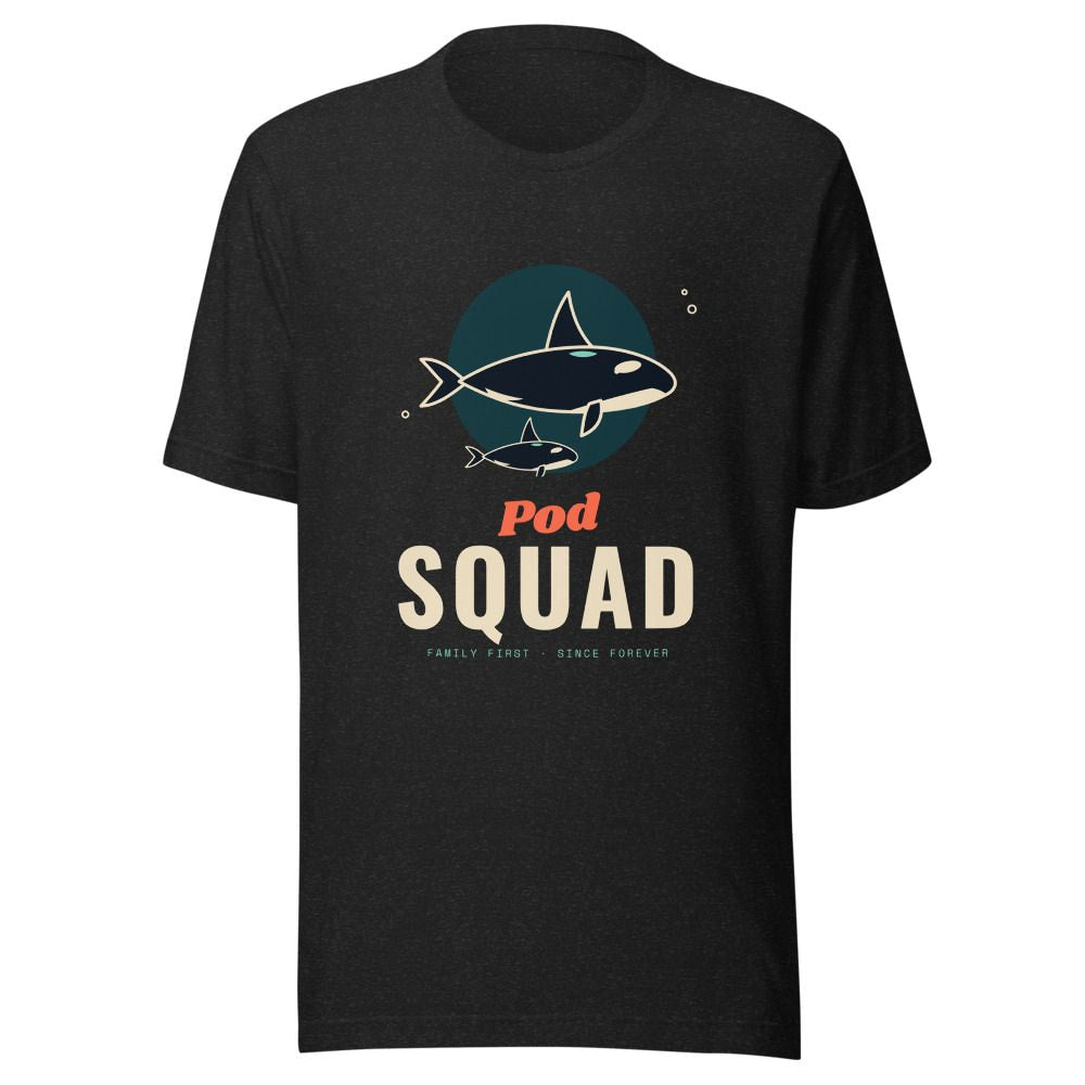 Pod Squad Orca T-Shirt - Black Heather