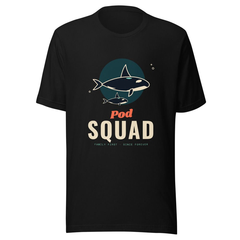 Pod Squad Orca T-Shirt - Black