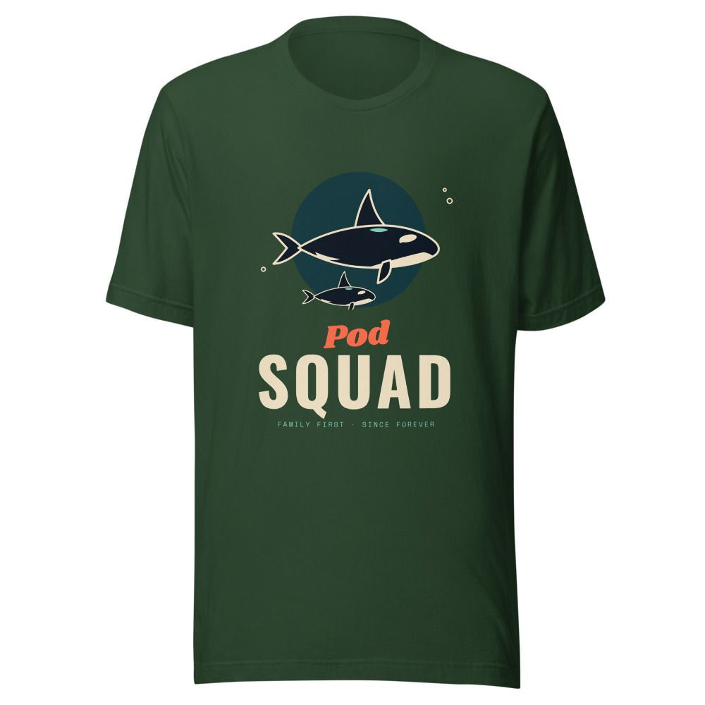 Pod Squad Orca T-Shirt - Forest