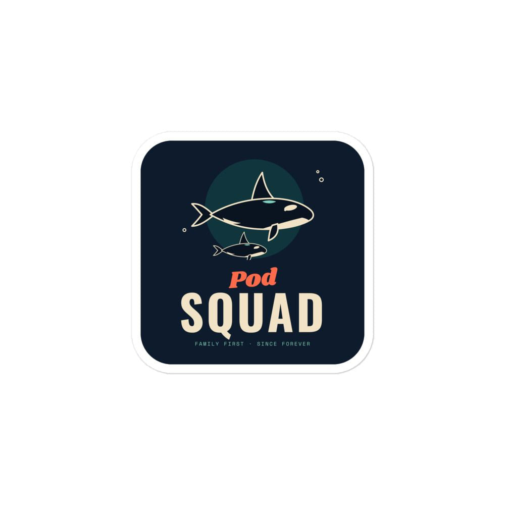 Pod Squad Orca Sticker