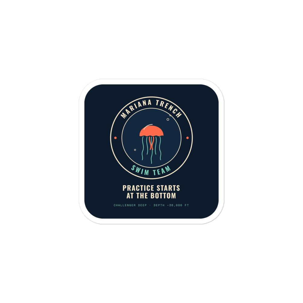Mariana Trench Swim Team Sticker