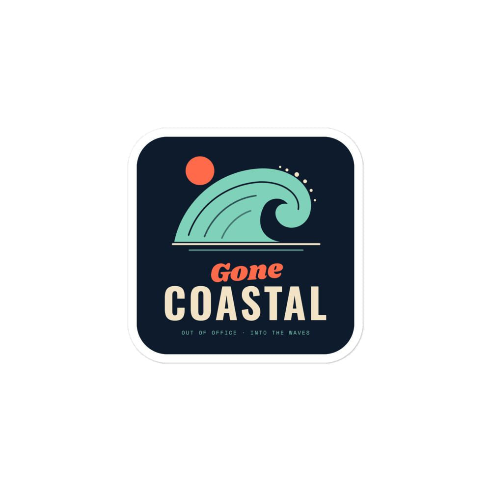 Gone Coastal Wave Sticker