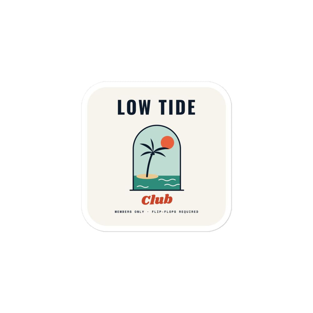 Low Tide Club Palm Tree Sticker