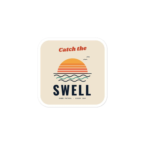 Catch the Swell Retro Sunset Sticker