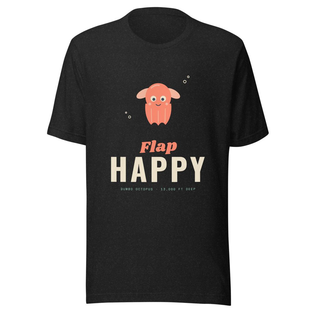 Flap Happy Dumbo Octopus T-Shirt - Black Heather