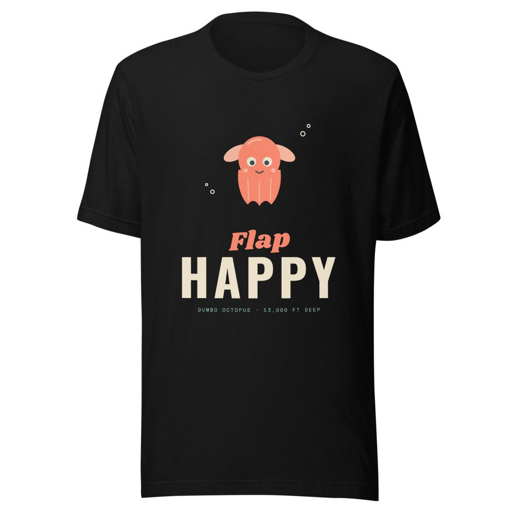 Flap Happy Dumbo Octopus T-Shirt - Black