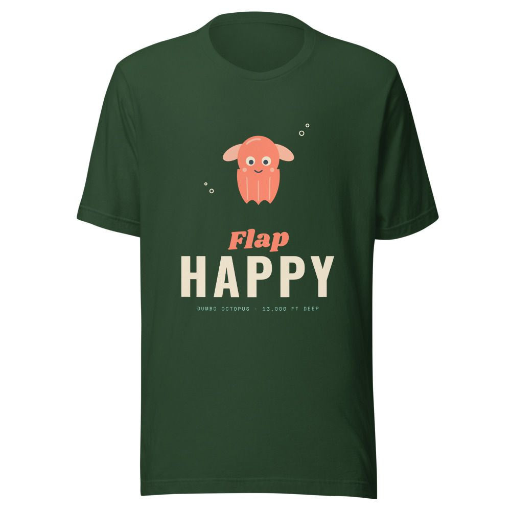 Flap Happy Dumbo Octopus T-Shirt - Forest