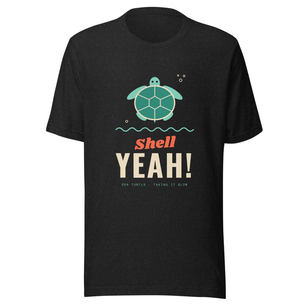Shell Yeah Sea Turtle T-Shirt - Black Heather