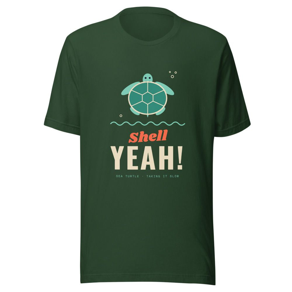 Shell Yeah Sea Turtle T-Shirt - Forest