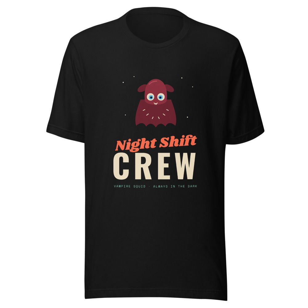 Night Shift Vampire Squid T-Shirt - Black