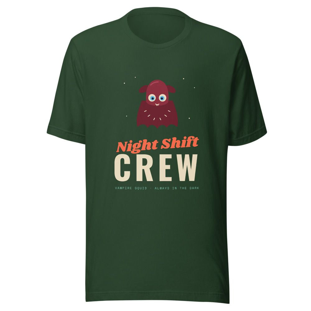 Night Shift Vampire Squid T-Shirt - Forest