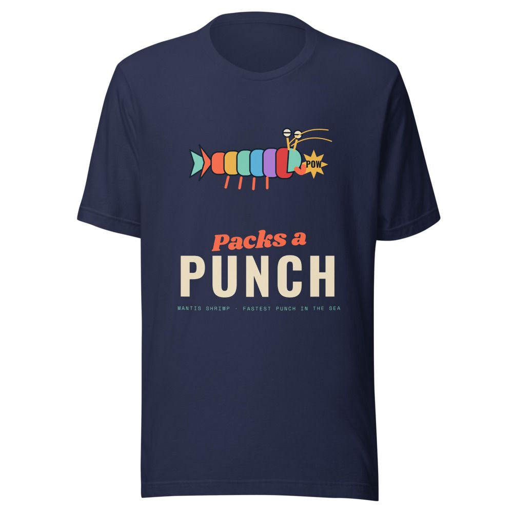 Packs a Punch Mantis Shrimp T-Shirt - Navy