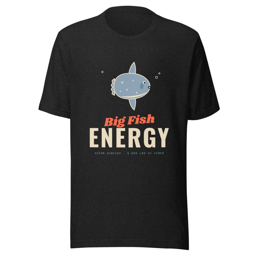 Big Fish Energy Ocean Sunfish T-Shirt - Black Heather