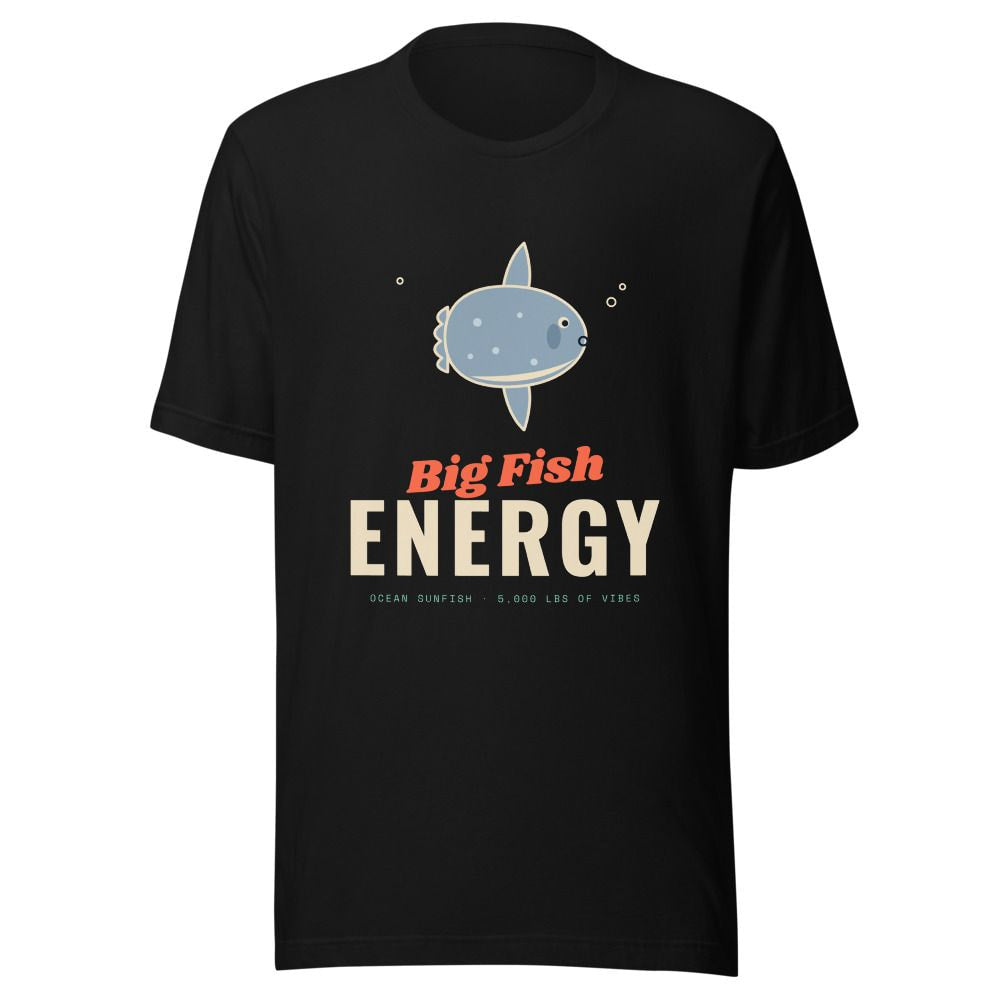 Big Fish Energy Ocean Sunfish T-Shirt - Black