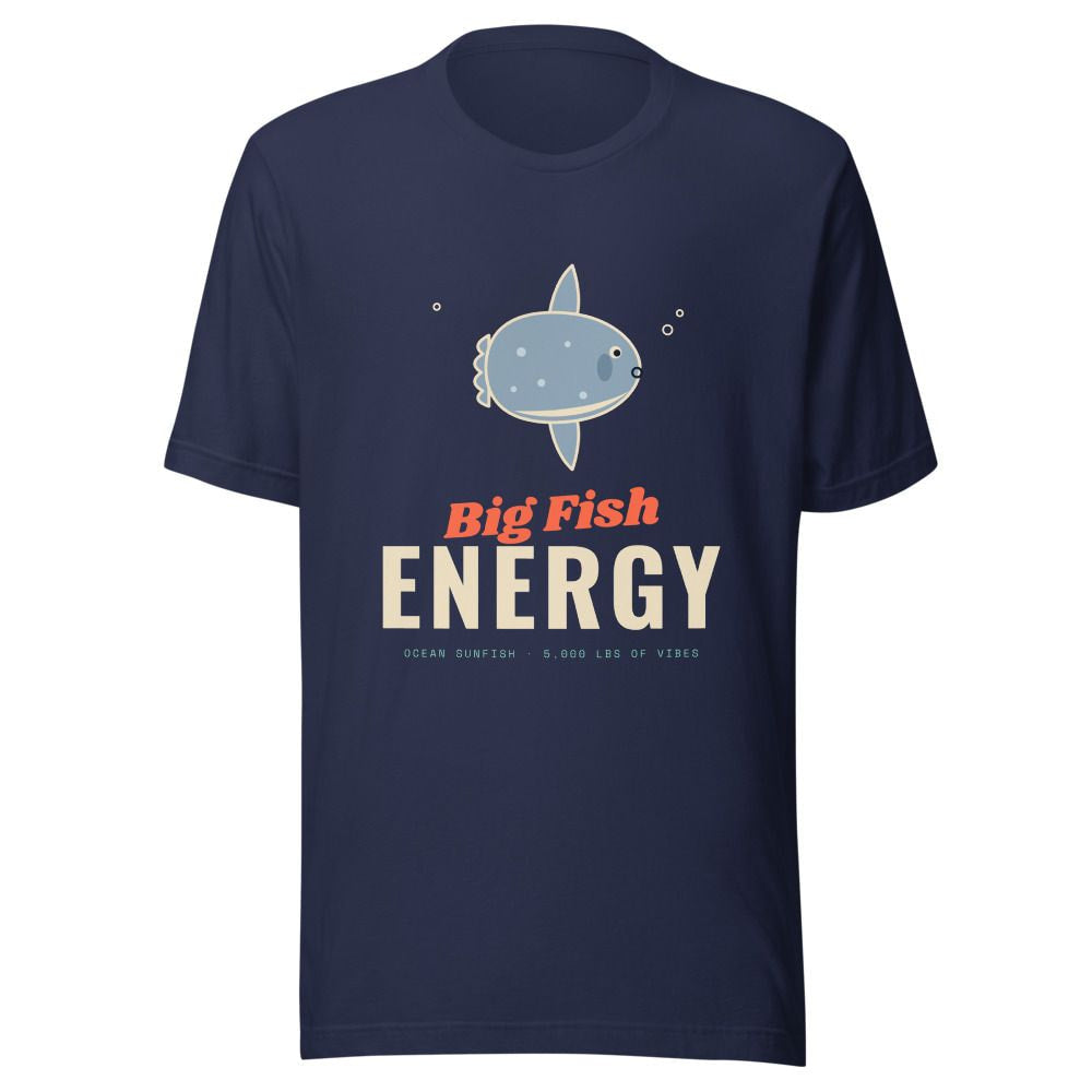 Big Fish Energy Ocean Sunfish T-Shirt - Navy