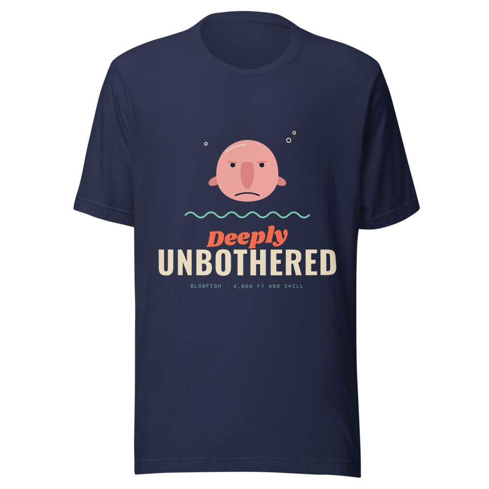 Deeply Unbothered Blobfish T-Shirt - Navy