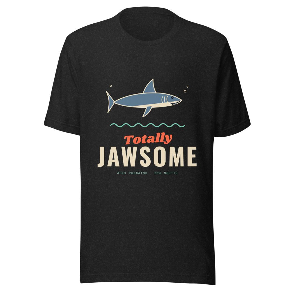 Totally Jawsome Shark T-Shirt - Black Heather