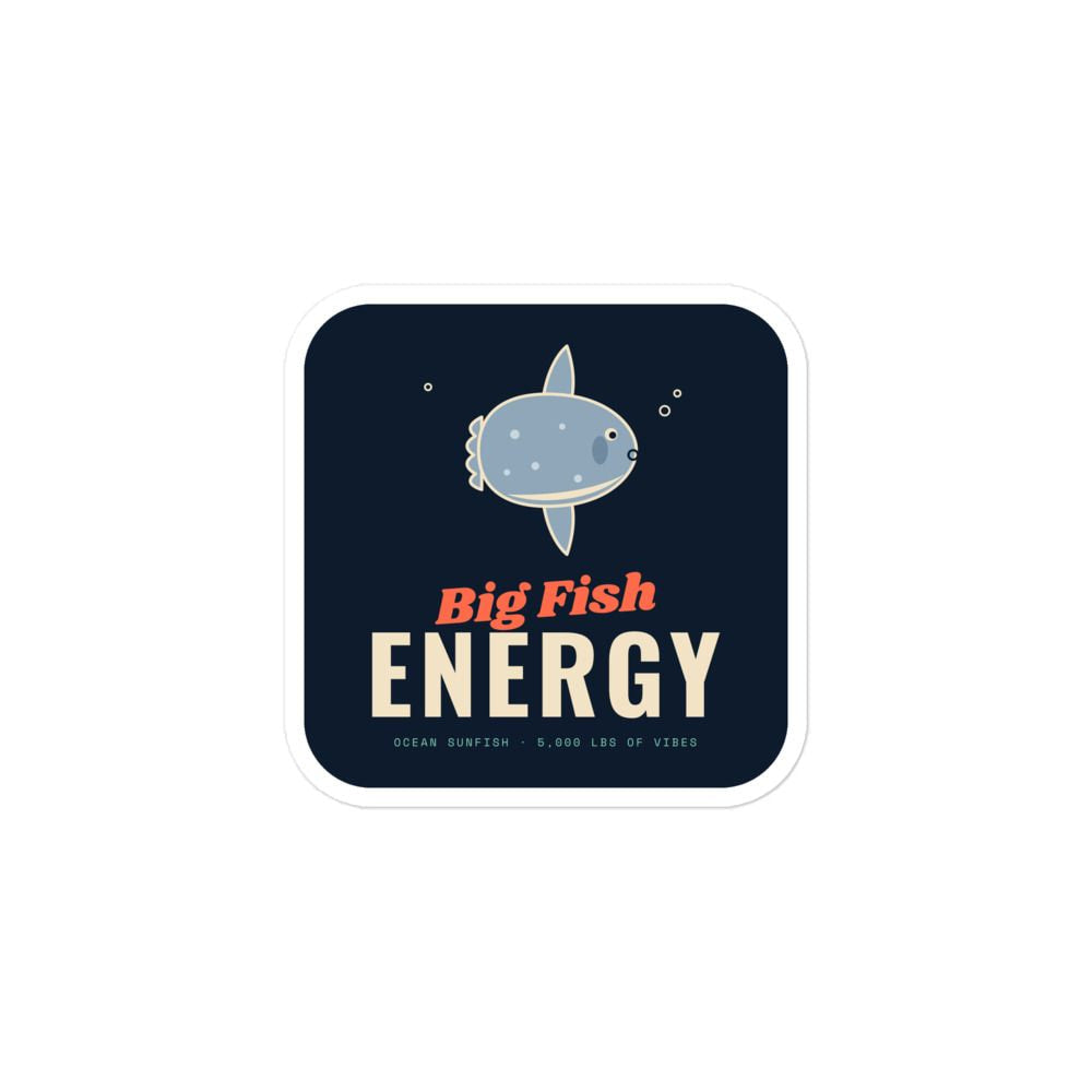 Big Fish Energy Sunfish Sticker