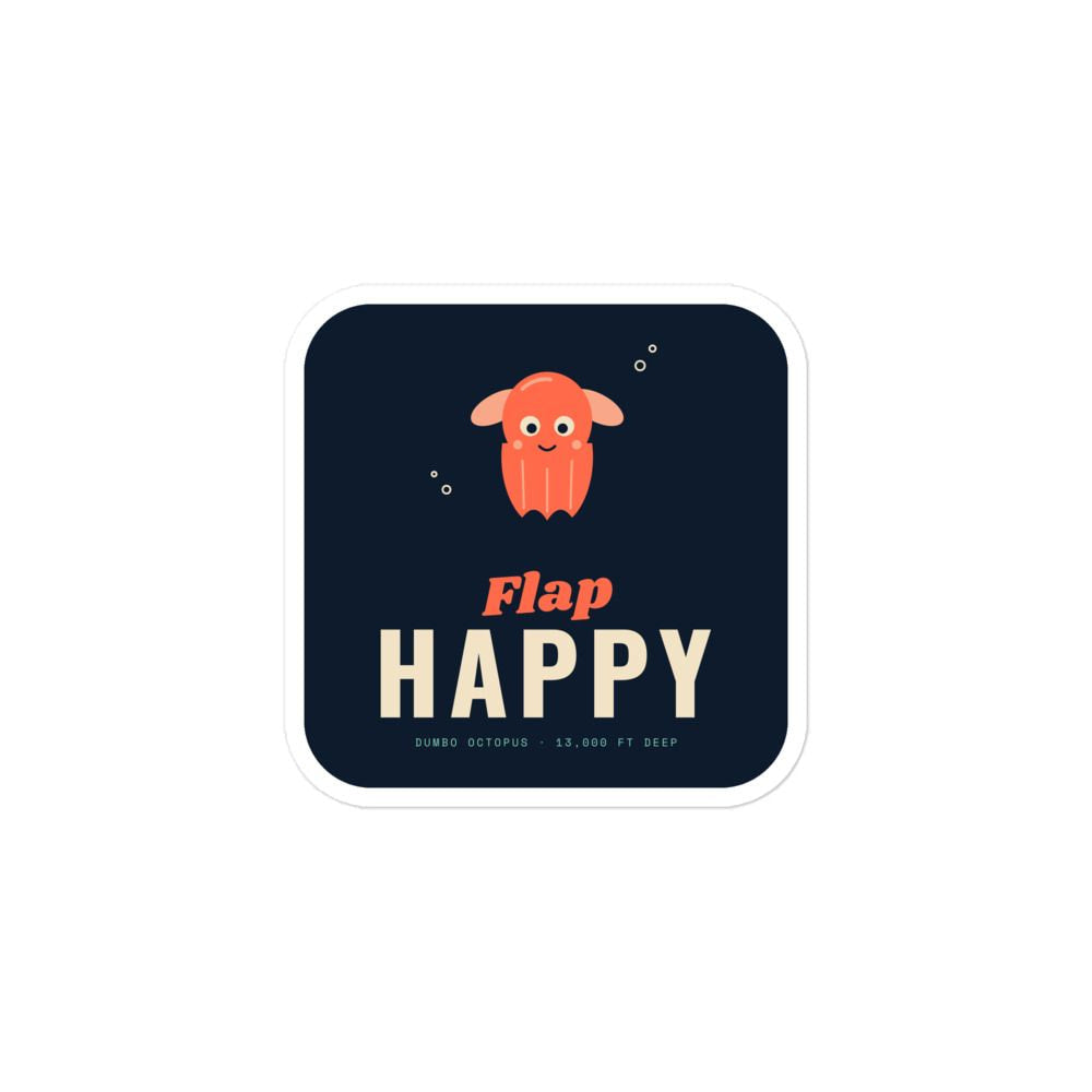 Flap Happy Dumbo Octopus Sticker